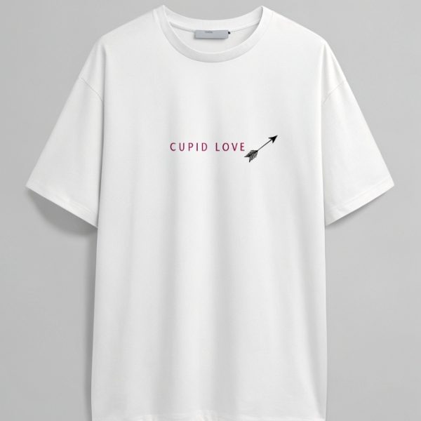 CUPID LOVE Minimalist Graphic Cotton T-Shirt